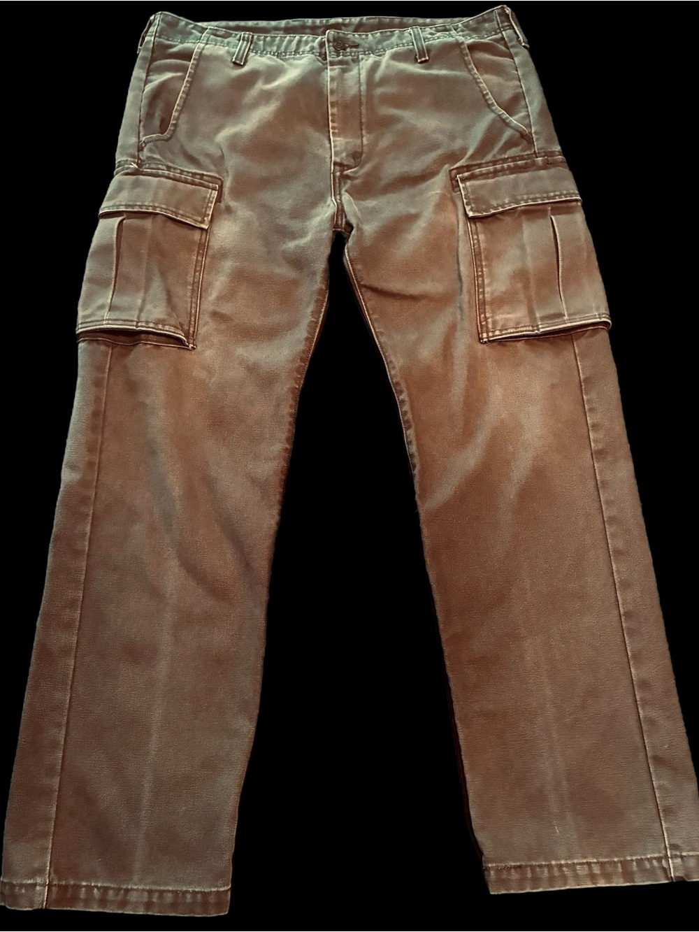 Levi's White Tab Men's Cargo Pants in Brown Khaki, 2012, heavy duty, 36